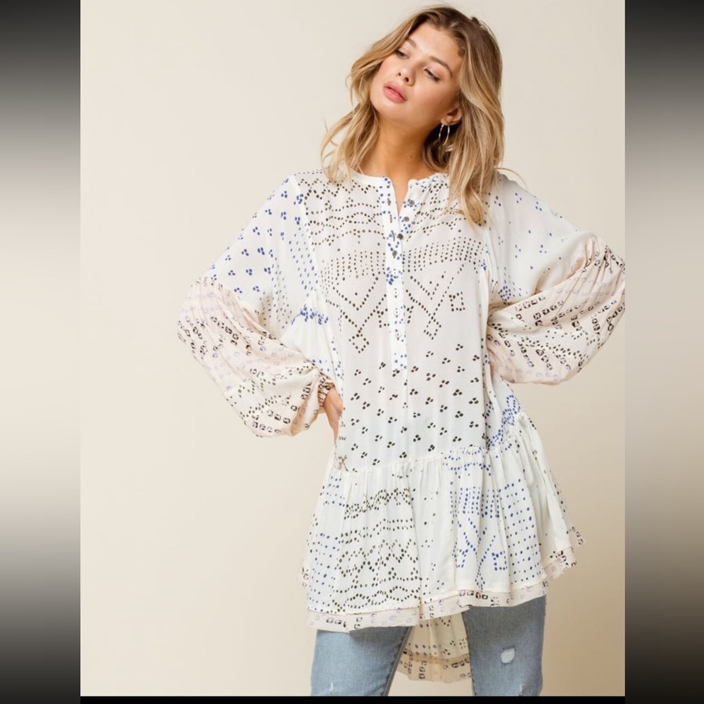 FREE PEOPLE Shibori Tunic Dress
